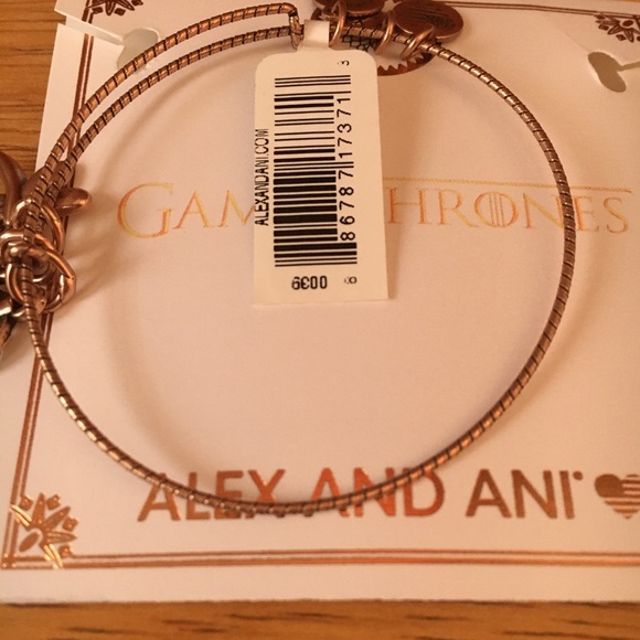Alex and Ani Game of Thrones Rose Colored Bangle - Picture 2 of 6